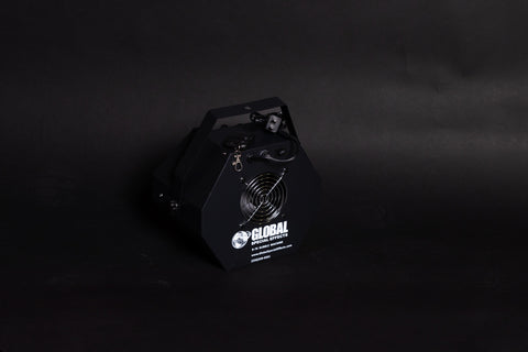 B-70 Bubble Machine by Global Special Effects, rear view with Global logo